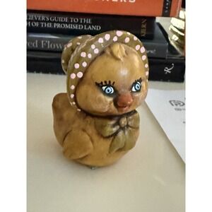 Vintage Baby Duck Duckling Girl Japan Anthropomorphic‎ 70's Easter Hat 3.25"